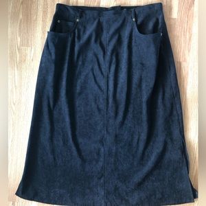 Women’s long black (velvet/suede feeling) skirt